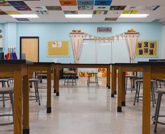 Interior of a classroom