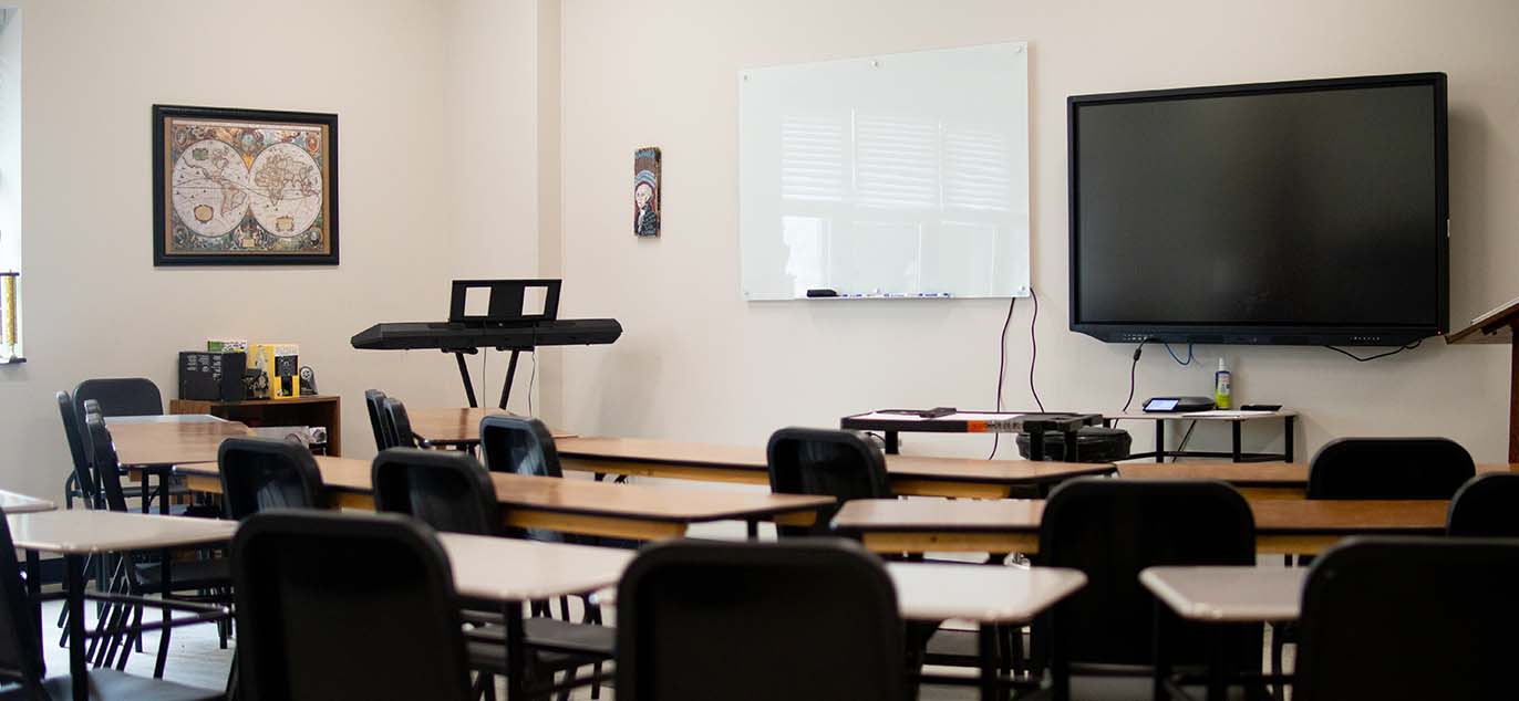 Interior of a classroom
